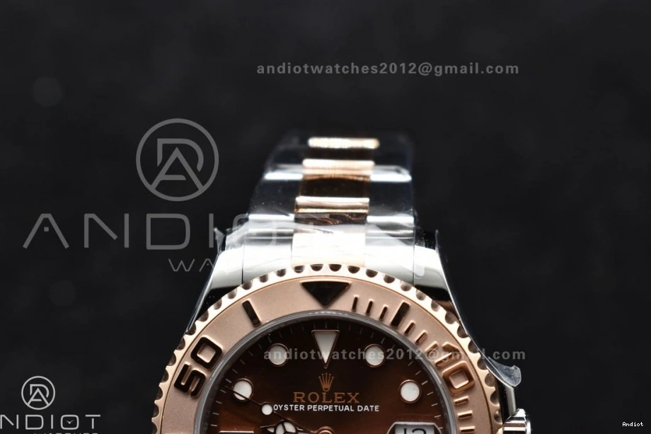 316L Best SS 268621 Dial Yacht-Master Case RG A2824 Edition Bracelet 37mm Brown 1:1 CVSF and 1116